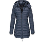 Damen warme Daunenjacke mit Kapuze Olivia