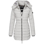 Damen warme Daunenjacke mit Kapuze Olivia