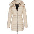 Damen warme Daunenjacke mit Kapuze Olivia