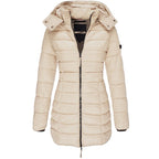 Damen warme Daunenjacke mit Kapuze Olivia