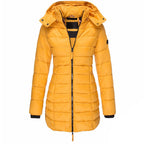 Damen warme Daunenjacke mit Kapuze Olivia