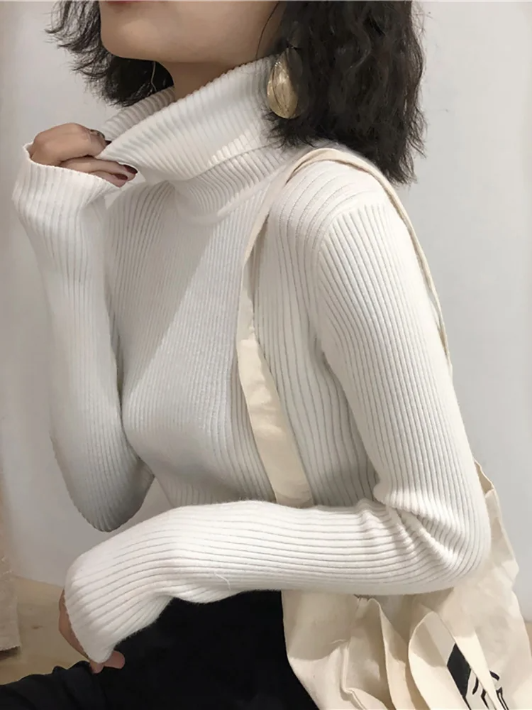 Damen Slim Fit Rollkragenpullover