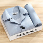 Herren Pyjama Set mit Hemd und Knopfleiste