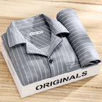 Herren Pyjama Set mit Hemd und Knopfleiste