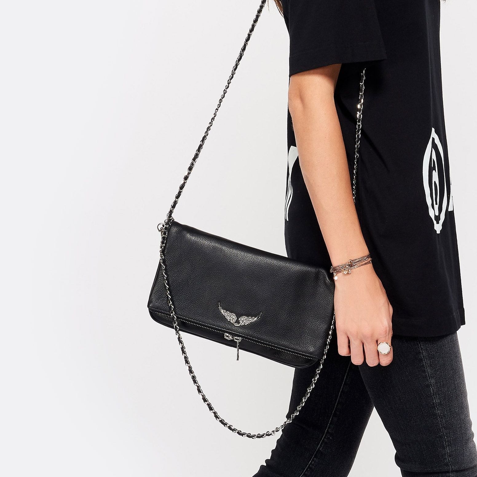 Damen elegante Pochette Handtasche mit Riemen